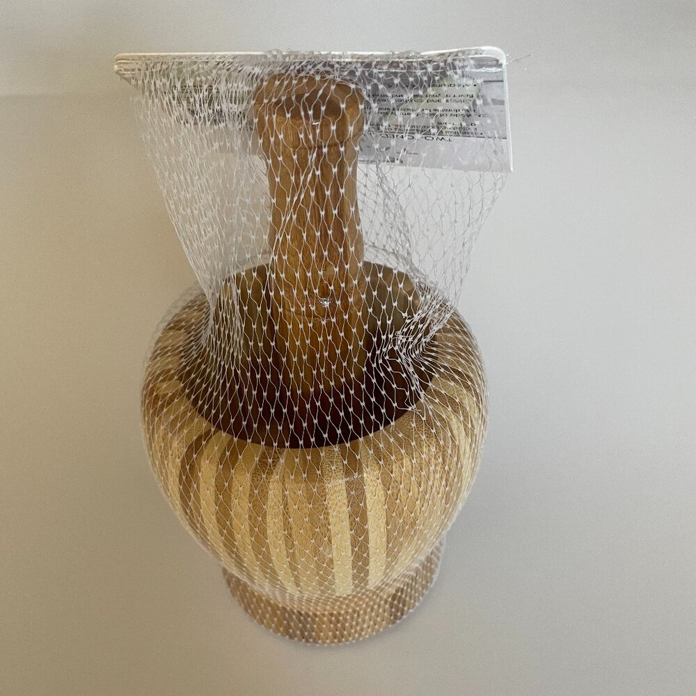 Tahari Two Toned Bamboo Mortar and Pestle